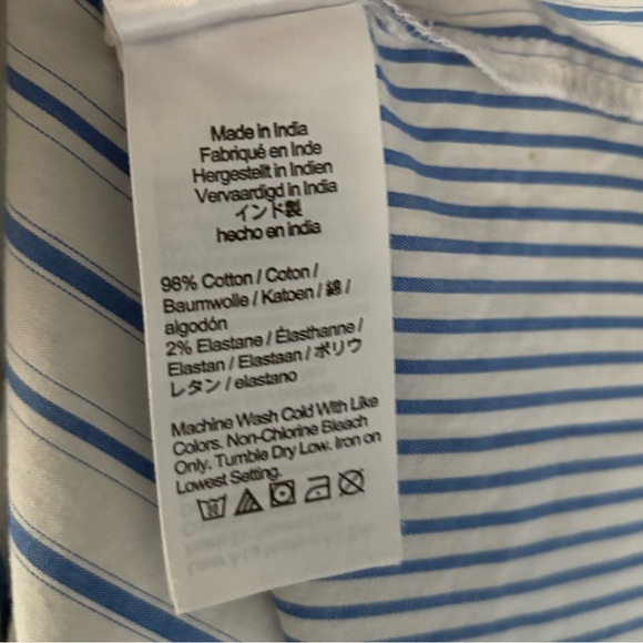 J crew classic fit cotton poplin shirt dress mixed stripe - Picture 7 of 9